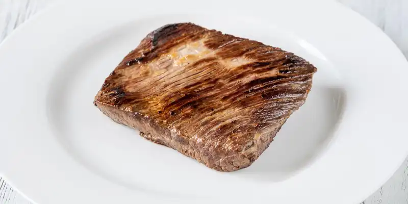 Broiled beef flank