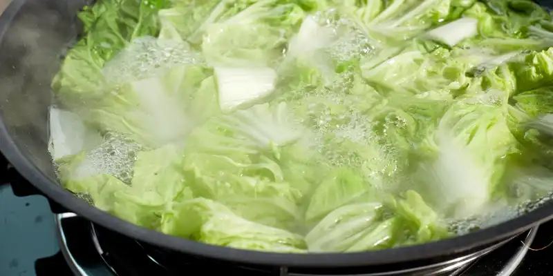 Cooked napa cabbage