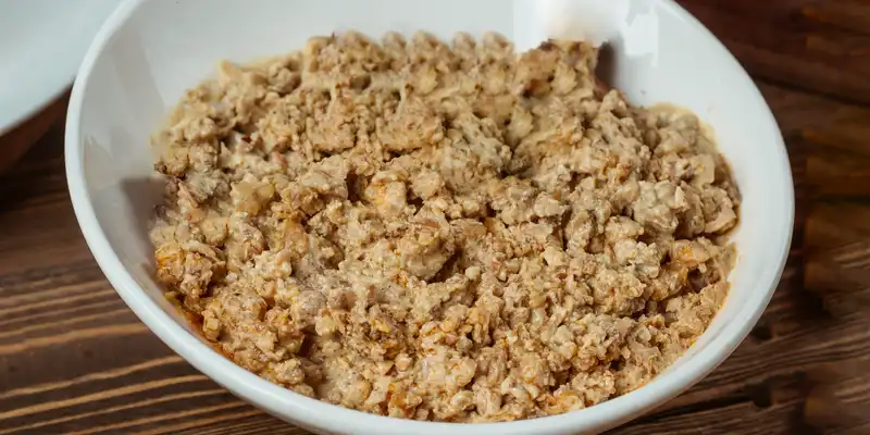 Fried ground chicken