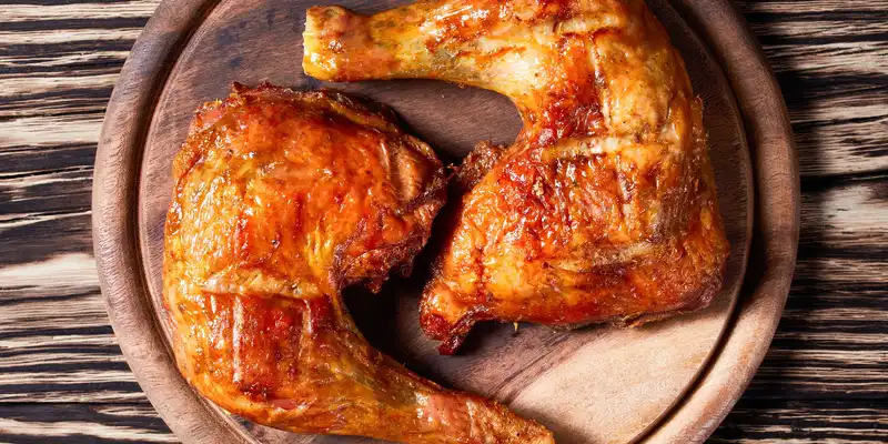 Roasted chicken leg