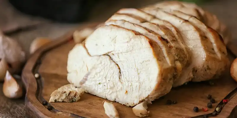 Viande légère de poulet frite