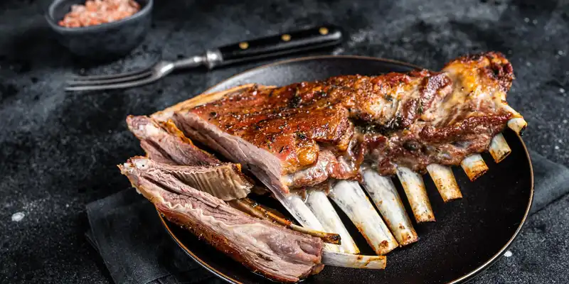 Broiled lamb rib