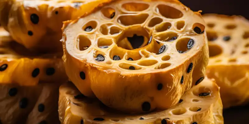 Cooked lotus root (with salt)