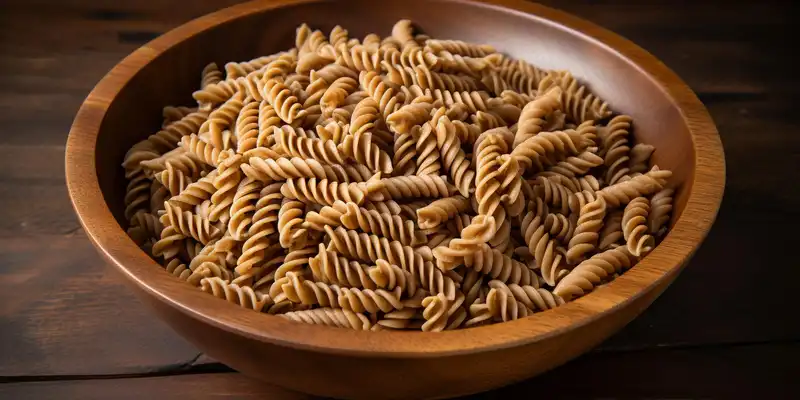 Cooked whole grain pasta