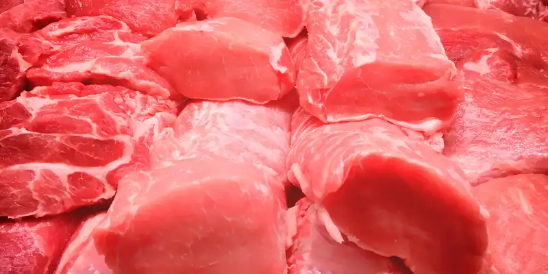 Raw pork loin