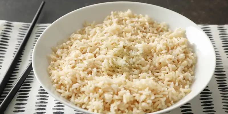 Arroz integral cozido