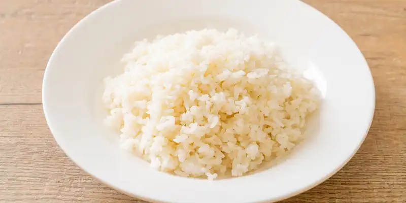 Cooked short grain rice