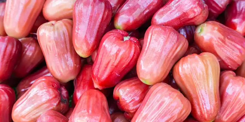 Manzana rosa cruda