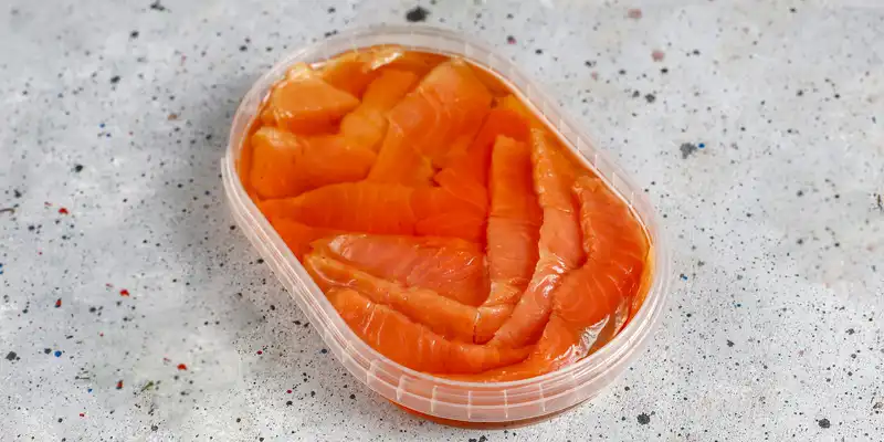 Canned chum salmon