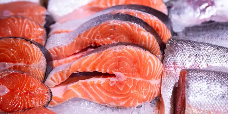 Raw pink salmon