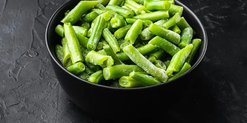 Haricots mange-tout verts surgelés