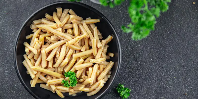 Cooked yellow snap beans (without salt)