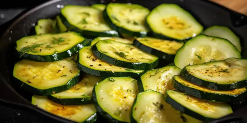 Cooked zucchini (with salt)