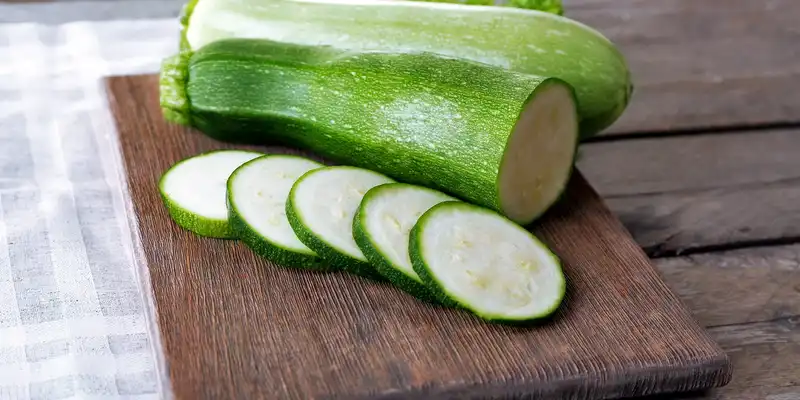 Raw summer zucchini