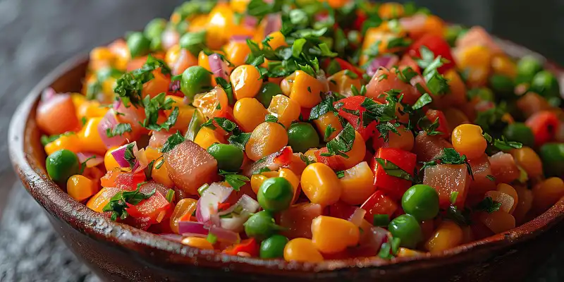 Succotash bouillie (avec sel)