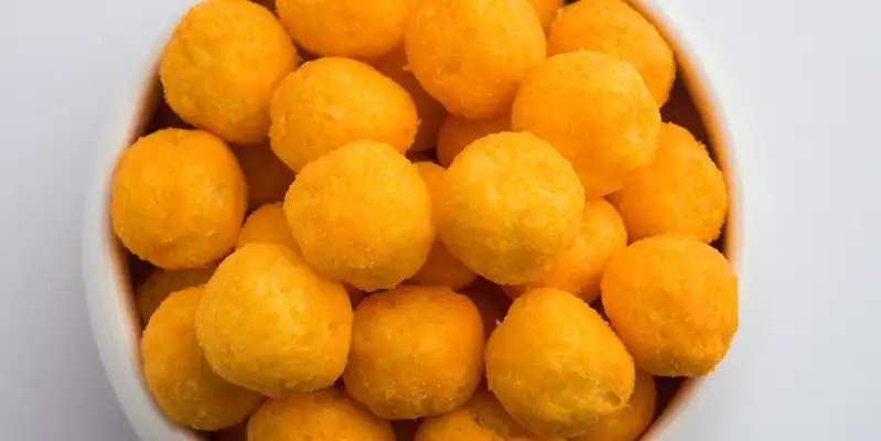 Frozen sweet potato puffs