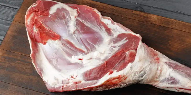 Raw veal leg