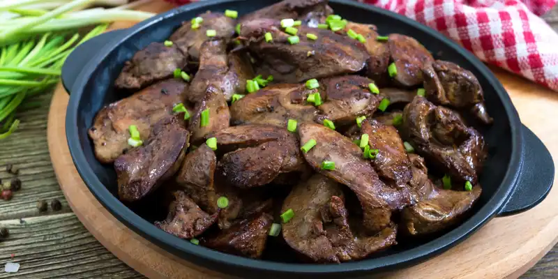 Pan fried veal liver