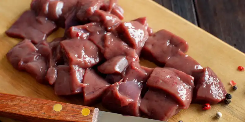 Raw veal liver